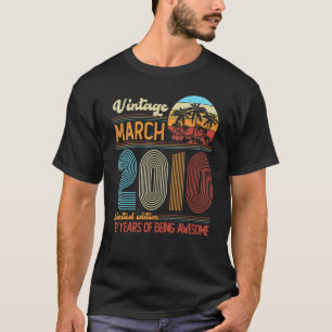 Vintage March 2010 12 Years Old 12th B Day Decorat T-Shirt