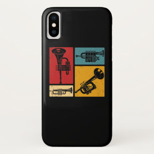 Vintage Marching Band Trumpet Player Retro Design Case-Mate iPhone Case