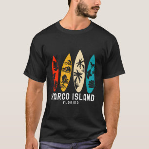 Vintage Marco Island Beach Florida Beach Surfing S T-Shirt