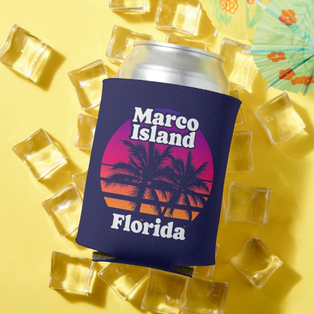 Vintage Marco Island Beach Florida Can Cooler (In Situ Summer)