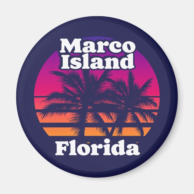 Vintage Marco Island Beach Florida Magnet (Front)