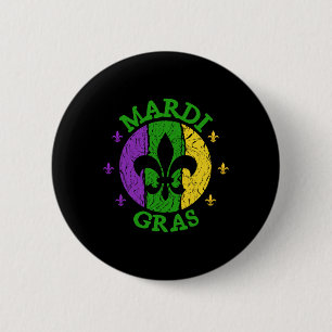 Vintage Mardi Gras Carnival Vintage Retro Jester H 6 Cm Round Badge