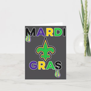 Vintage Mardi Gras Festival New Orleans For Women Card