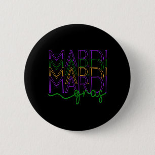 Vintage Mardi Gras Festival New Orleans Women's  6 Cm Round Badge