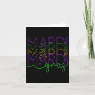 Vintage Mardi Gras Festival New Orleans Women's  Card