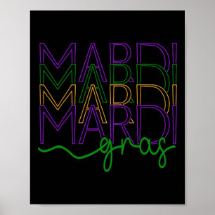 Vintage Mardi Gras Festival New Orleans Women's Poster