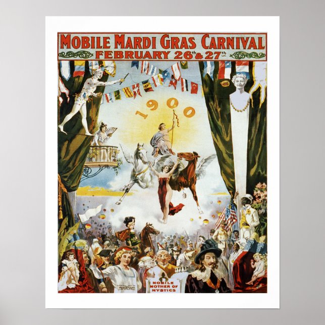 Vintage Mardi Gras Poster (Front)
