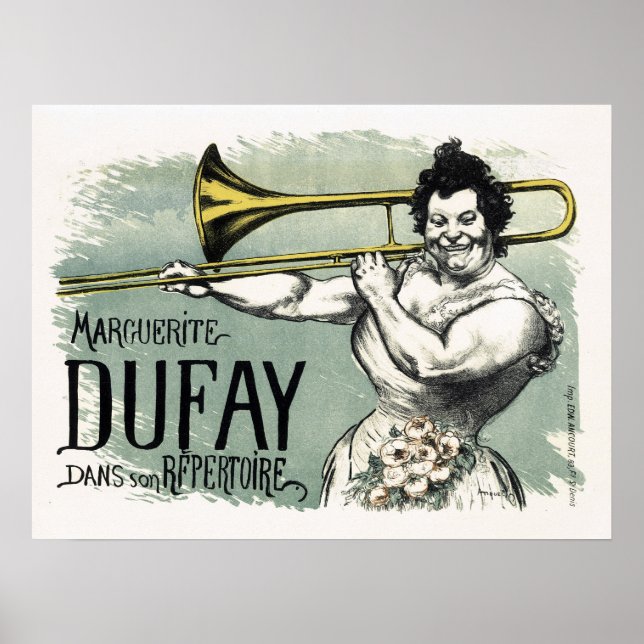 Vintage Marguerite Dufay Trombone Poster (Front)