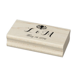 Vintage Marie Antoinette Rococo 1700s Wedding Rubber Stamp