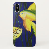Vintage Marine Life Fish, Fancy Goldfish in Tank