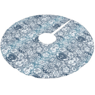 Vintage Marine Pattern Brushed Polyester Tree Skirt