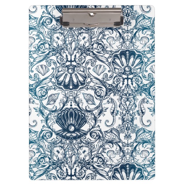 Vintage Marine Pattern Clipboard (Front)