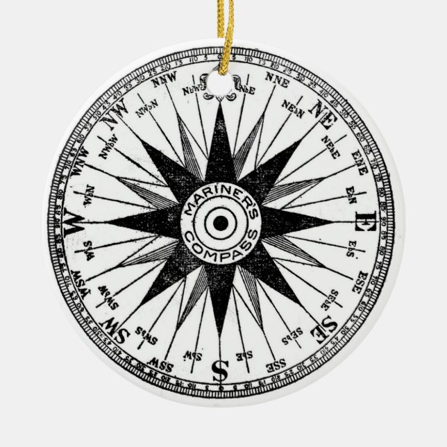 Vintage Mariner's Compass ornament (Front)