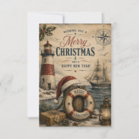 vintage maritime greeting card