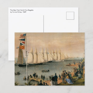 Vintage Maritime, New York Yacht Club Regatta Postcard