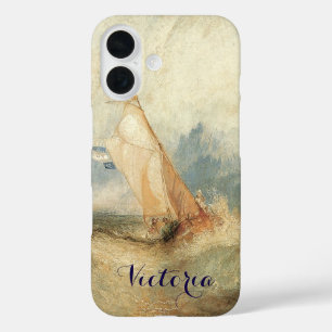 Vintage Maritime Ship Seascape by Joseph Turner iPhone 16 Case