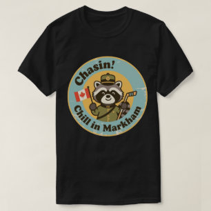 Vintage Markham Ontario Relaxing Racoon T-Shirt