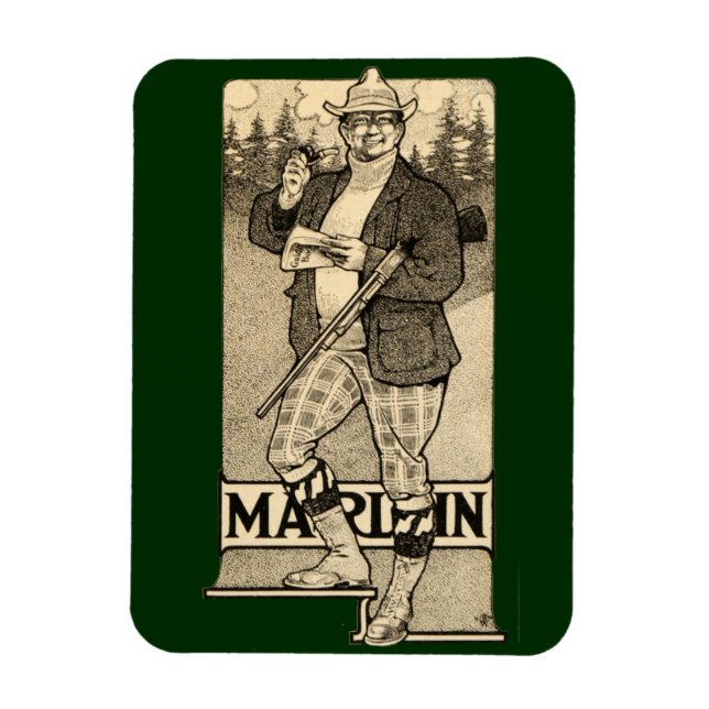 Vintage Marlin Firearms Shotgun Home Office Magnet (Vertical)
