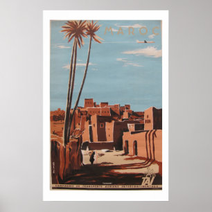 Vintage Maroc Travel Poster