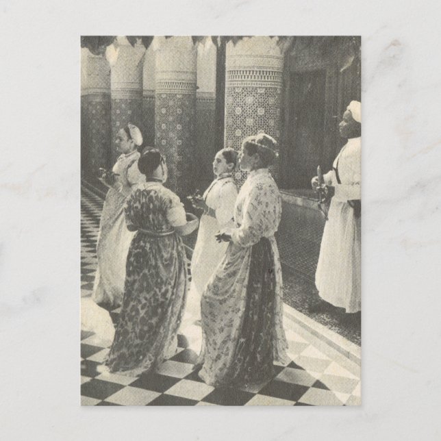 Vintage  Marrakesh, Maroc, Ladies Postcard (Front)