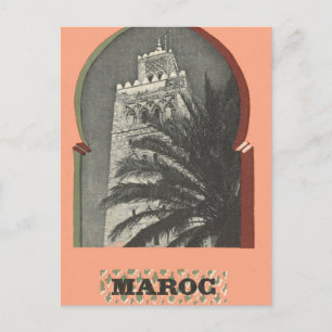 Vintage  Marrakesh, Maroc, Postcard