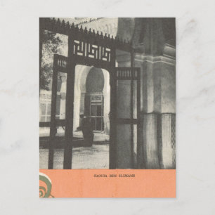 Vintage  Marrakesh, Maroc, Tomb of Ben Slimane Postcard