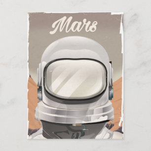 Vintage Mars Astronaut Postcard