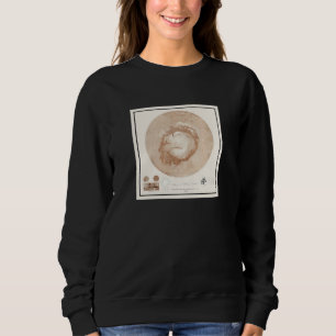 Vintage Mars North Pole Topography Map 1977 Sweatshirt