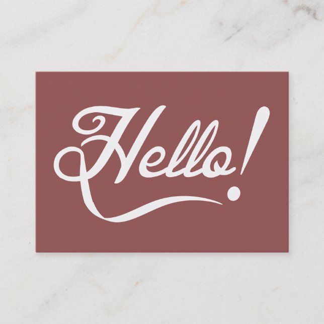 Vintage Marsala - Hello Business Card (Front)