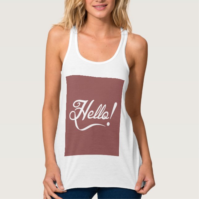 Vintage Marsala - Hello Singlet (Front)