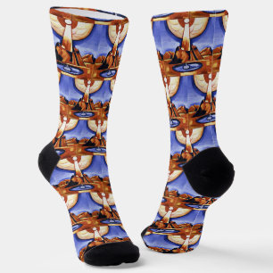 Vintage Marsden Hartley Yliaster Abstract Art Socks
