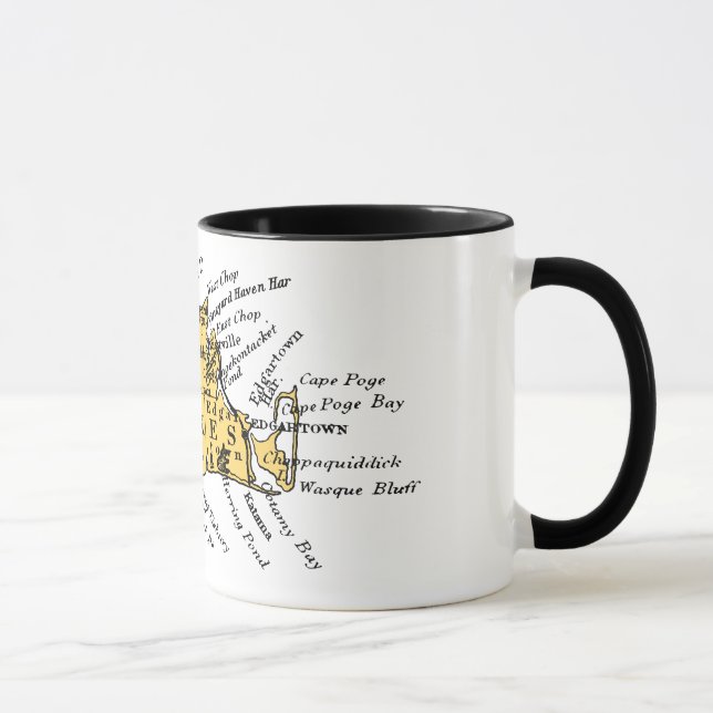 Vintage Martha's Vineyard, black on gold Mug (Right)