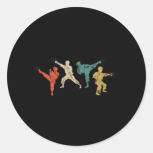 Vintage Martial Arts Kids And Adults Karate Shirt  Classic Round Sticker