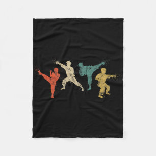 Vintage Martial Arts Kids And Adults Karate Shirt Fleece Blanket