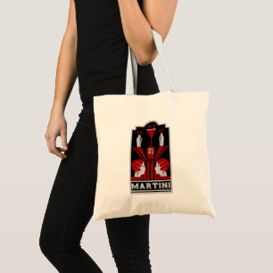 Vintage Martini Art Deco Tote Bag