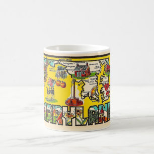 Vintage Maryland Decal Coffee Mug