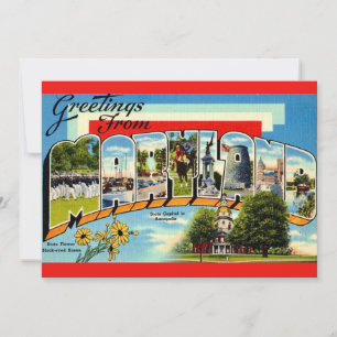 Vintage Maryland Greeting Invitation