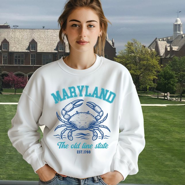 Vintage Maryland Old Line State Crab Sweatshirt (Creator Uploaded)