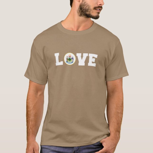 Vintage Maryland State Seal Love Active T-Shirt (Front)