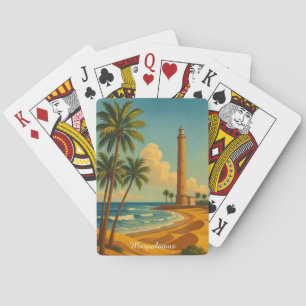 Vintage Maspalomas Meloneras Beach Gran Canaria Playing Cards