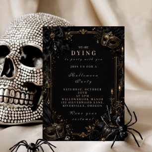 Vintage Masquerade Halloween Invitation