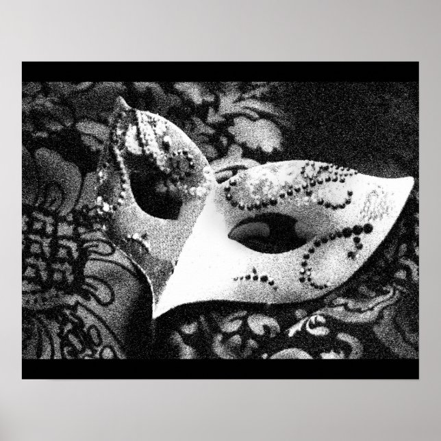 Vintage Masquerade Mask Poster (Front)