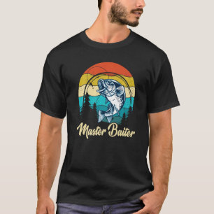 Vintage Master Baiter Bass Fishing For Dad Grandpa T-Shirt