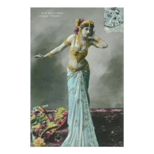 Vintage Mata Hari Postcard Poster