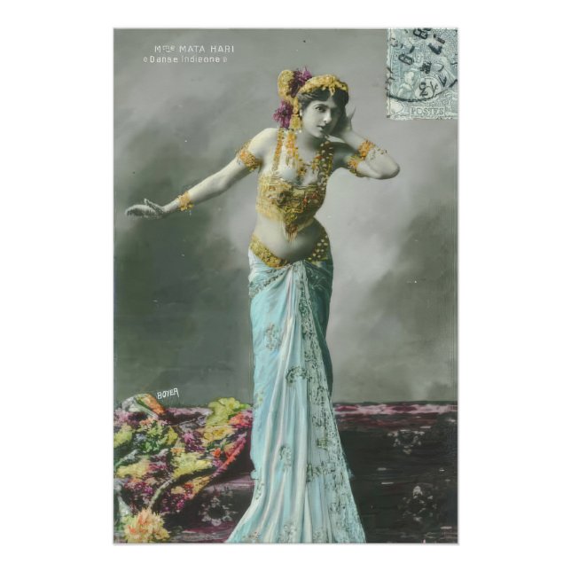 Vintage Mata Hari Postcard Poster (Front)