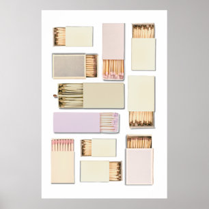 Vintage Matchbox Template Personalise Poster