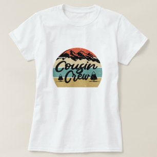 Vintage Matching family camping trip  Cousin Crew  T-Shirt