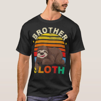 Vintage Matching Sloth FamilyBrother Sloth  T-Shirt