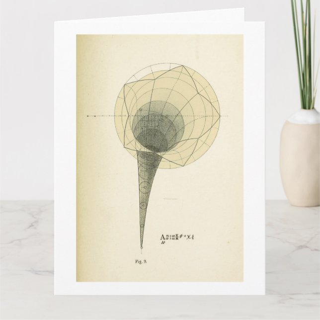 Vintage Math Illustration Greeting Card (Front)