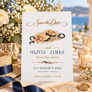 Vintage Mature Couple Casual Summer Wedding Save The Date